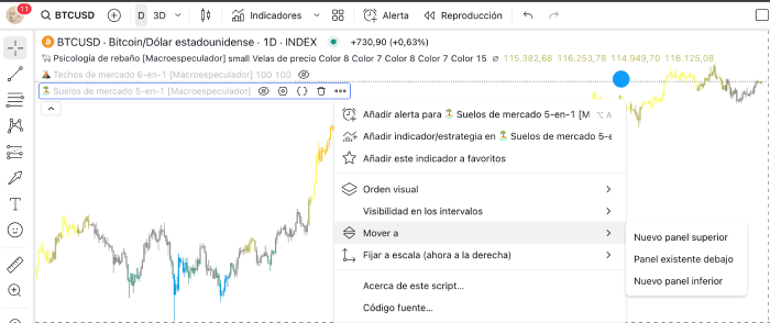 Mover o crear un nuevo panel